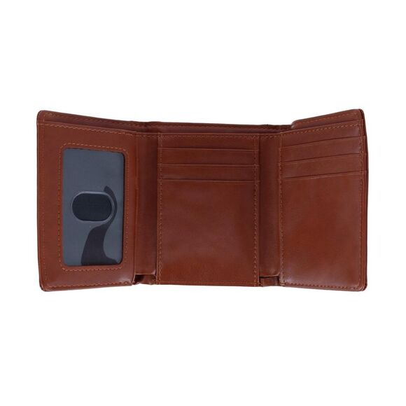 Buxton Men's RFID Distressed Vegan Leather Trifold Wallet - Picture 3 of 3
